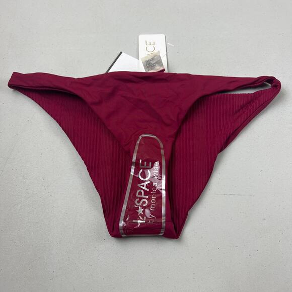 L*Space Pointelle Rib Camacho Bikini Bottom Small - Picture 5 of 8